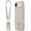 Original dėklas GUESS 4G Strass Logo & Big Strap Metal Mygtukai MagSafe skirtas Apple iPhone 17 Air pink