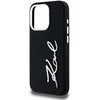 Dėklas Karl Lagerfeld Silicone Metal Script Logo iPhone 15 Pro Max Case - Juodas