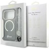 Guess IML Glitter Script Strap MagSafe dėklas skirtas iPhone 17 Pro Juodas