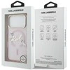 Dėklas Karl Lagerfeld IML Choupettes Karl Script Logo MagSafe Case for iPhone 17 Pro Max - Rožinė