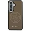 Guess PU Perforated 4G Logo Magnetic dėklas skirtas Samsung Galaxy S26 rudos spalvos