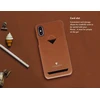 Telefono dėklas su kortelės skyriumi iPhone XS Max, karamelinės rudos spalvos