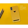 Telefono dėklas su kortelės skyriumi iPhone 7/8 Plus, garstyčių geltonos spalvos