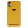 Telefono dėklas su kortelės skyriumi iPhone XR, garstyčių geltonumo