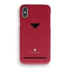 Telefono dėklas su kortelės skyriumi iPhone XS Max, rubino raudonos spalvos
