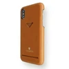 Telefono dėklas su kortelės skyriumi iPhone XS Max, karamelinės rudos spalvos
