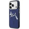 Dėklas Karl Lagerfeld IML Choupettes Karl Script Logo MagSafe Case for iPhone 17 Pro Max - Mėlyna