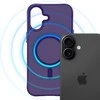 3Mk apsauginis 3mk dūminis „MagCase“ dėklas, skirtas iPhone 16 - violetinė-permatoma