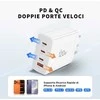 Tech-Protect NC120W-GAN 4-Port laidinis įkroviklis PD 120W / QC3.0 baltos spalvos