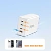 Tech-Protect NC200W-GAN 4-port laidinis įkroviklis PD 200W / QC3.0 baltos spalvos