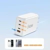 Tech-Protect NC240W-GAN 4-port laidinis įkroviklis PD 240W / QC3.0 baltos spalvos