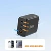Tech-Protect NC200W-GAN 4-port laidinis įkroviklis PD 200W / QC3.0 juodos spalvos