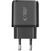 Tech-Protect NCA45W-GAN 2-Port laidinis įkroviklis PD 45W / QC3.0 + Type-C kabelis juodos spalvos