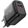 Tech-Protect NCA45W-GAN 2-Port laidinis įkroviklis PD 45W / QC3.0 juodos spalvos
