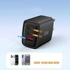 Tech-Protect NCA65W-GAN 3-PORT laidinis įkroviklis PD 65W / QC3.0 juodos spalvos