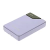 Tellur 10 000 mAh išorinė baterija su integruotais USB-C ir Lightning laidais, violetinė