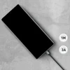 Tellur Minimalist USB į USB-C kabelis, 3 A, 1 m, juodas
