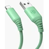 Tellur silikoninis USB-A į Lightning laidas 3 A, 1 m, žalias