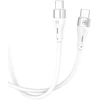 Tellur silikoninis USB-C–USB-C laidas PD 60 W, 1 m, baltas