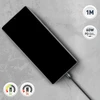 Tellur USB-C į USB-C laidas 3A, 1 m, juodas