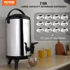 VEVOR Nerūdijančio plieno izoliacinis gėrimų dozatorius, 7.6 L