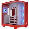 „Thermaltake View 380 XL TG ARGB“, bokšto tipo korpusas – raudonas, grūdintas stiklas x 2