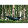 Ticket To The Moon TRAVEL HAMMOCK - Originalus kabantis hamakas 2 asmenims, nailoninis, tamsiai žalias, šviesiai pilkas