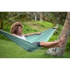 Ticket To The Moon TRAVEL HAMMOCK - Originalus kabantis hamakas 2 asmenims, nailoninis, tamsiai žalias, šviesiai pilkas
