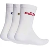 Tiesinės vidutinio ilgio paminkštintos kojinės, 3 poros, baltos adidas KD1716