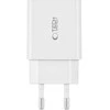 Laidinis įkroviklis 30W PD USB-C + QC3.0 USB Tech-Protect NC30W baltos spalvos