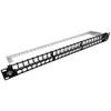 Tinklo skirstytuvas (Patch panel) 19" ALANTEC modulinis, 48 prievadų, 1U su atrama, neįrengtas