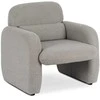 TOGO pilkas „Boucle“ modernus poilsio fotelis
