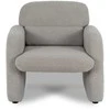 TOGO pilkas „Boucle“ modernus poilsio fotelis