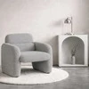TOGO pilkas „Boucle“ modernus poilsio fotelis