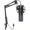TONOR USB mikrofonas su reguliuojamu stoveliu, RGB apšvietimu, kardioidiniu kryptingumu, Q9S