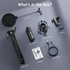 TONOR USB mikrofonas su reguliuojamu stoveliu, RGB apšvietimu, kardioidiniu kryptingumu, Q9S