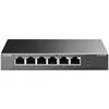 Ausinės TP-Link TL-SF1006P tinklo jungiklis, nevaldomas, Fast Ethernet (10/100), PoE palaikymas, juodas