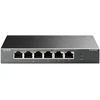 Ausinės TP-Link TL-SF1006P tinklo jungiklis, nevaldomas, Fast Ethernet (10/100), PoE palaikymas, juodas