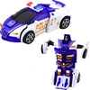 Lean Toys Žaislinis automobilis-robotas 2in1 policijos sportinis