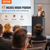 VEVOR Metalinė pakyla su 4 ratukais ir lentynomis