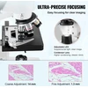 VEVOR Trinokulinis mikroskopas 40X-5000X