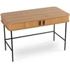 TRISH išskleidžiamas rašomasis stalas, 120 cm, ąžuolo raštas, modernus lofto stiliaus