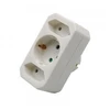 V-tac Trivietis lizdo adapteris, baltas, 2 jungtys su 2,5A, viena - 16A.