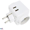 Bemko Trivietis lizdo adapteris, max 3500W, 2xUSB MAX.2.4A