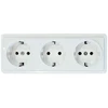 Trivietis virštinkinis kištukinis lizdas su įžeminimu Vilma SL+250 RP16-031 SL+ V (baltas)