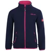 Trollkids mergaitiška striukė „Oppdal Jacket XT“, užtraukiamas flisinis džemperis mergaitėms, tamsiai mėlyna / rožinė (415-114)