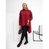 Tunika moterims bordo spalvos plus size fasono