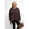 Tunika moterims plus size tamsiai ruda
