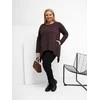 Tunika moterims plus size tamsiai ruda