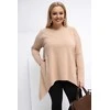 Tunika moterims plus size tamsiai smėlio spalvos